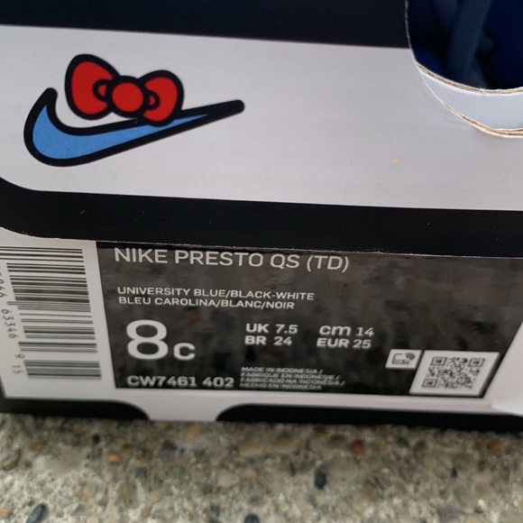 Brandnew Hello Kitty x Nike Presto QS (TD) 8C - Picture 12 of 14